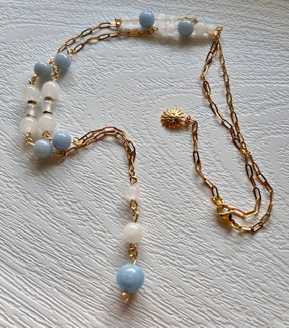 Verižica Kunzit in Angelit