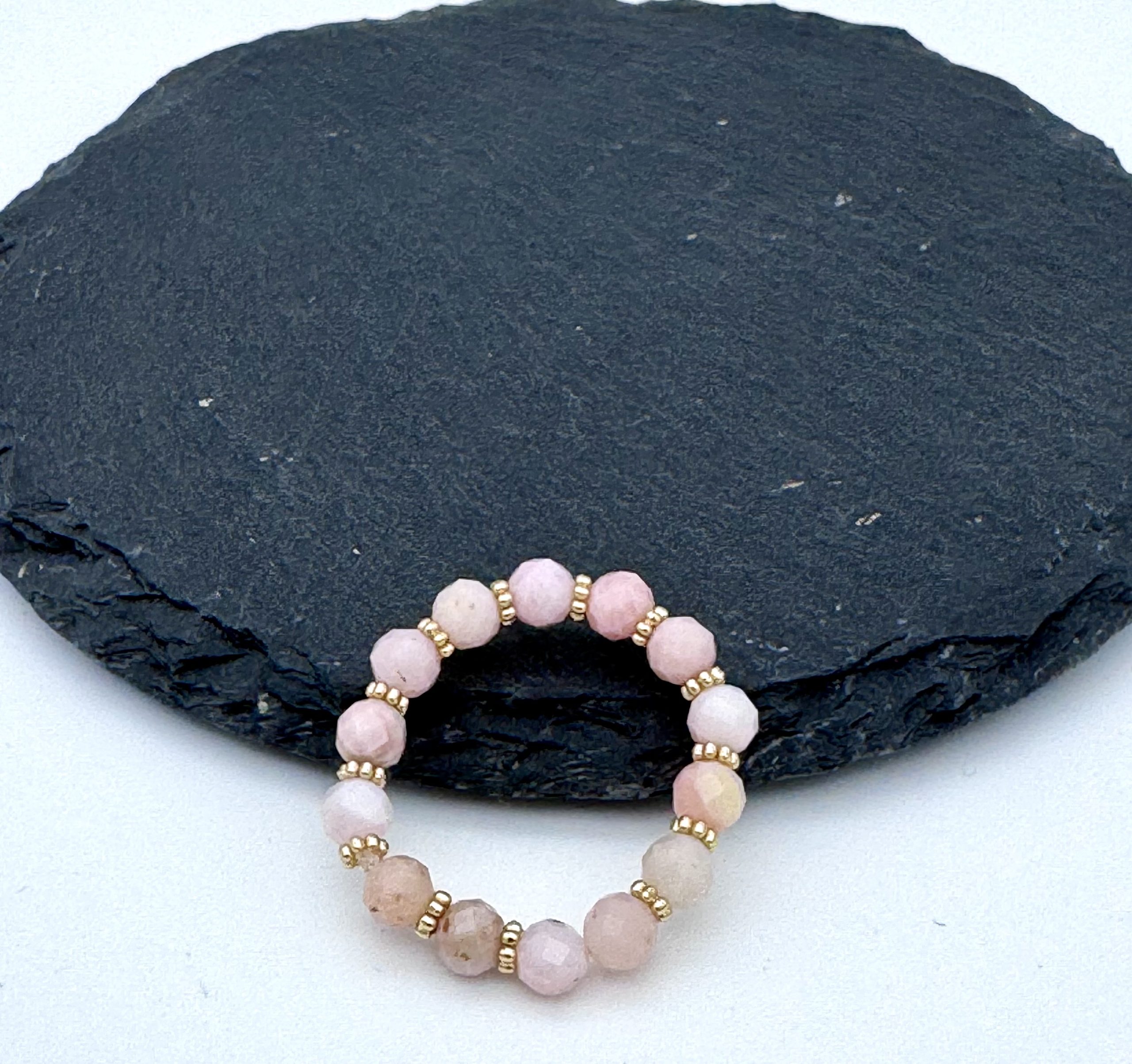 Prstan Pink opal