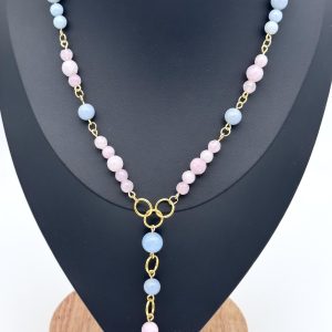 Verižica Kunzit in Angelit