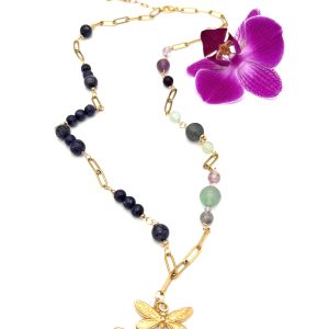 Verižica Čaroit, Fluorit